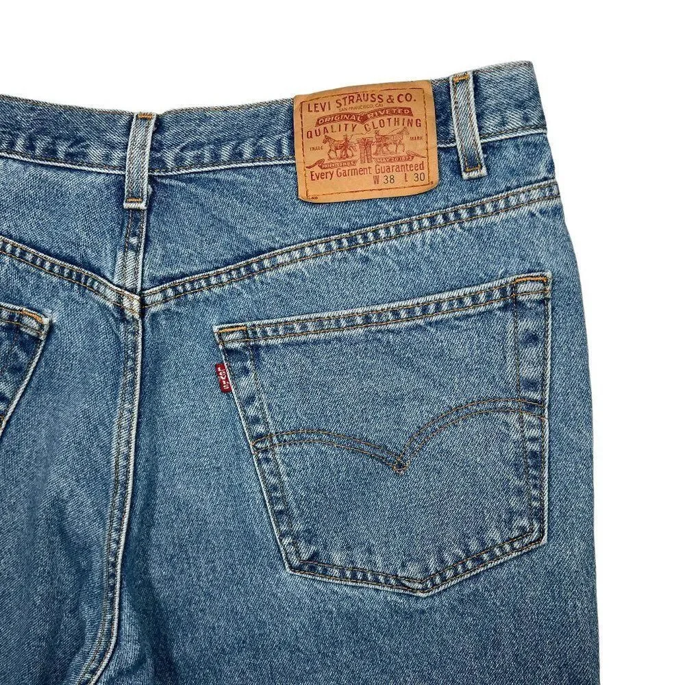 Levi’s Jeans Vintage 2001 Men’s‎ 38x30 Relaxed Fit Straight Leg Blue Heavy Denim